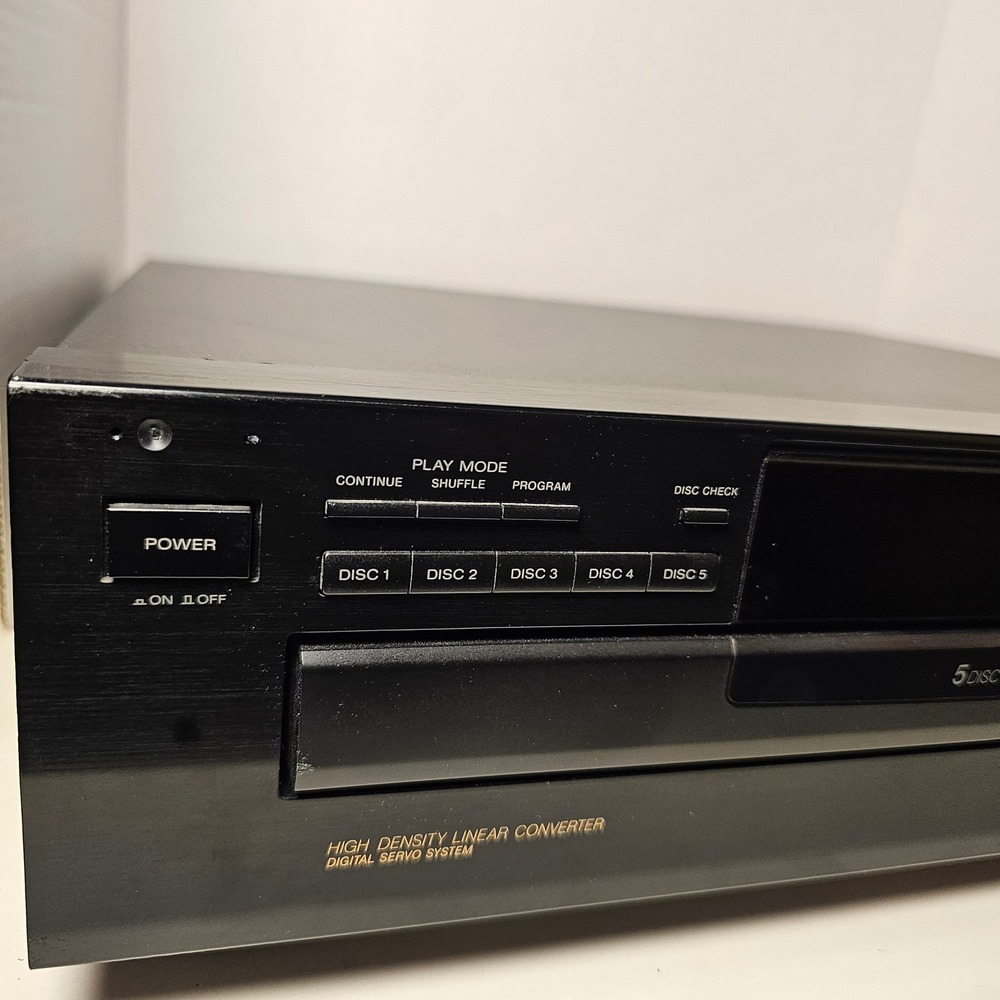 Sony CDP-C265 5-Disc Carousel CD Changer Black Vintage Home Audio Player Tested